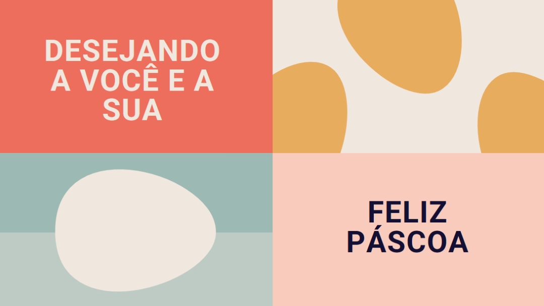 Feliz Páscoa para você e o seu orange modern-color-block