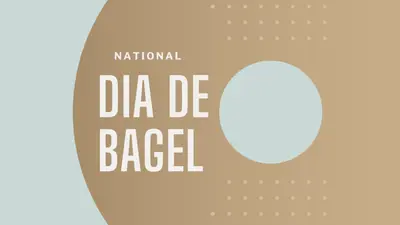 Dia Nacional do Bagel brown modern-simple