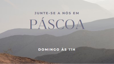 Junte-se a nós domingo de Páscoa gray modern-simple