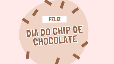 Feliz Dia do Chocolate brown organic-simple