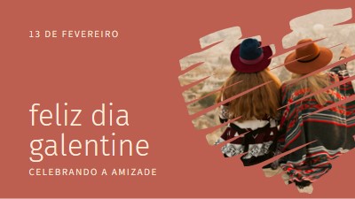 Celebrando as amizades das mulheres red modern-simple