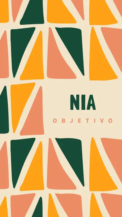 O princípio de Kwanzaa de Nia orange whimsical-color-block