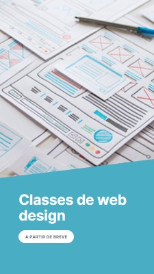 Classes de web design blue modern-simple