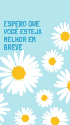 Espero que você esteja melhor em breve. blue whimsical-color-block