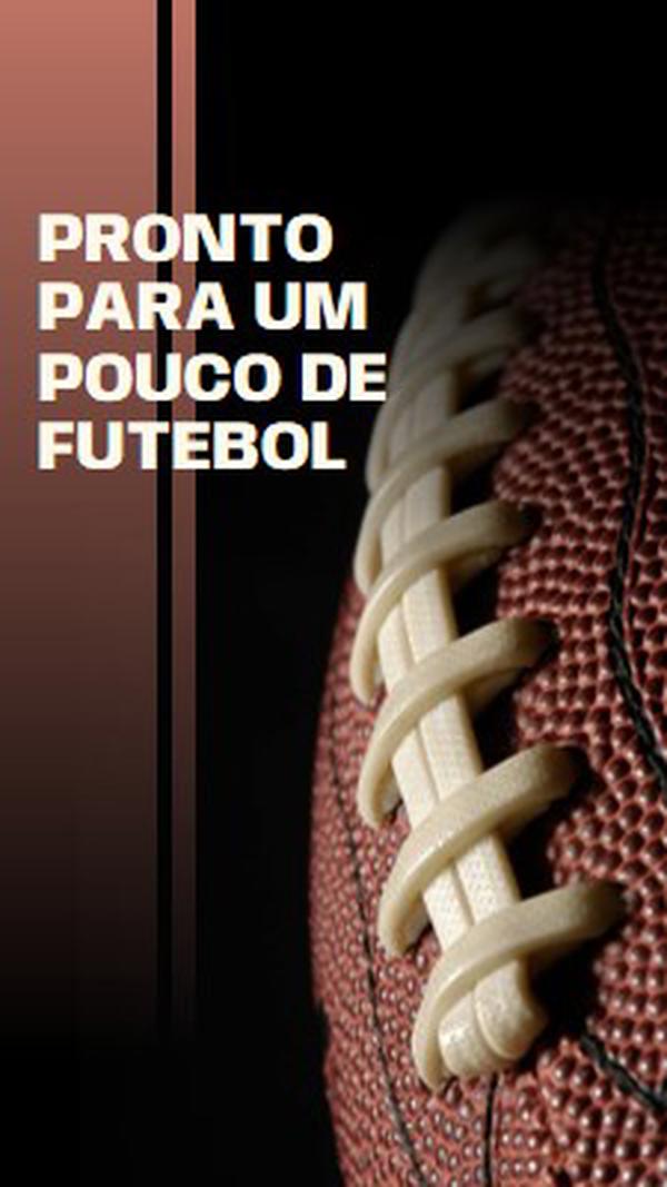 Pronto para um pouco de futebol brown modern-simple