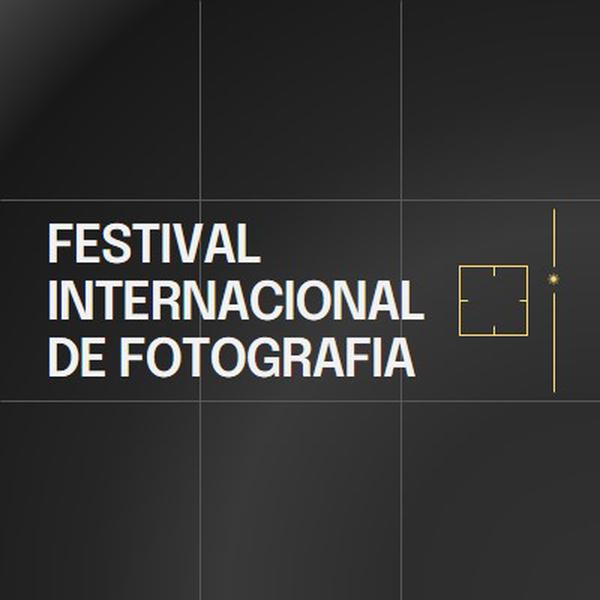 Festival internacional de fotografia black modern,moody,camera,grid,geometric,pattern
