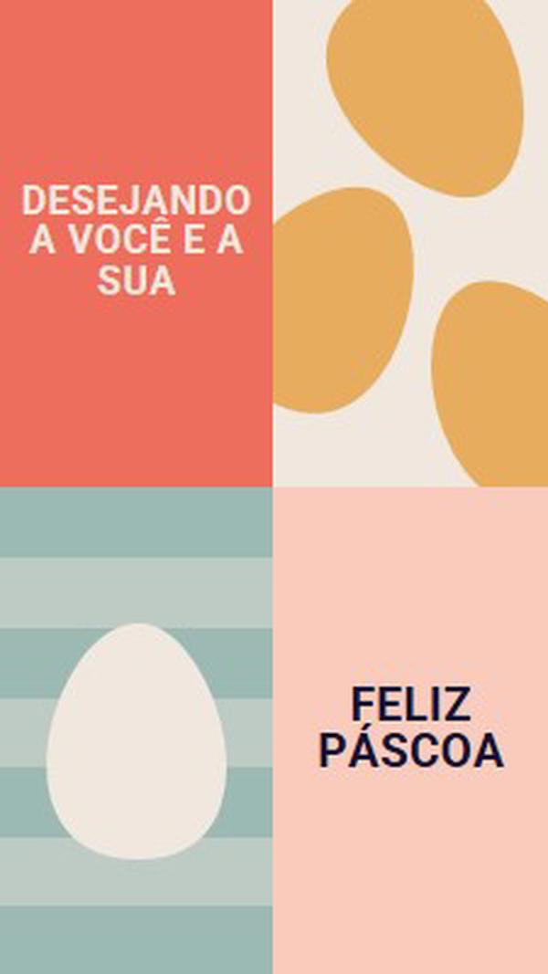 Feliz Páscoa para você e o seu orange modern-color-block