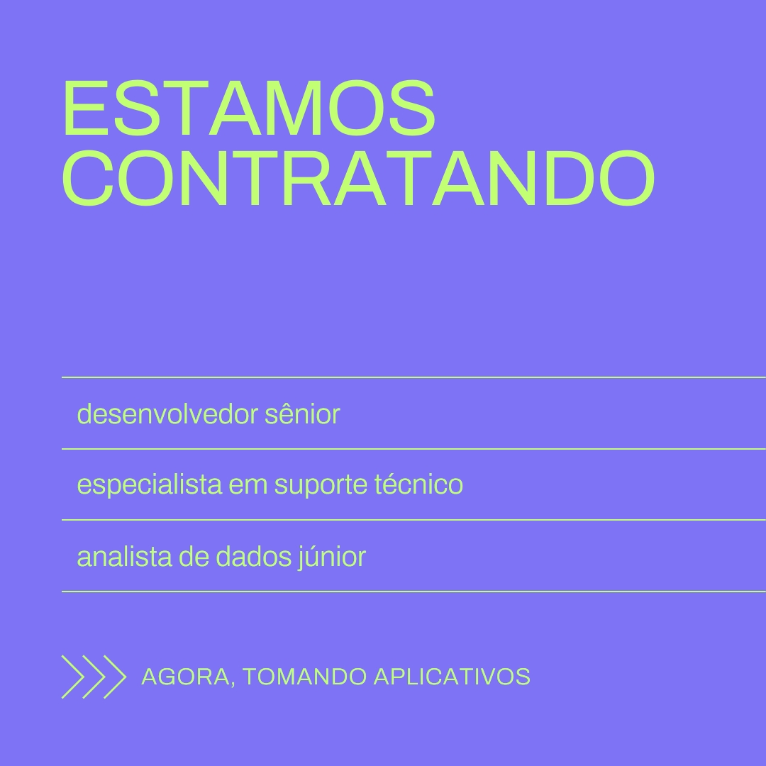 Agora, usando aplicativos purple bold,bright,neon,minimal,modern,simple