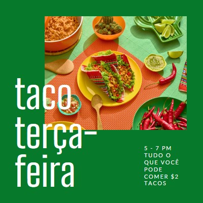 Tudo o que você pode comer tacos green elegant,bold,photo