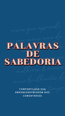 Palavra para o sábio blue modern-simple