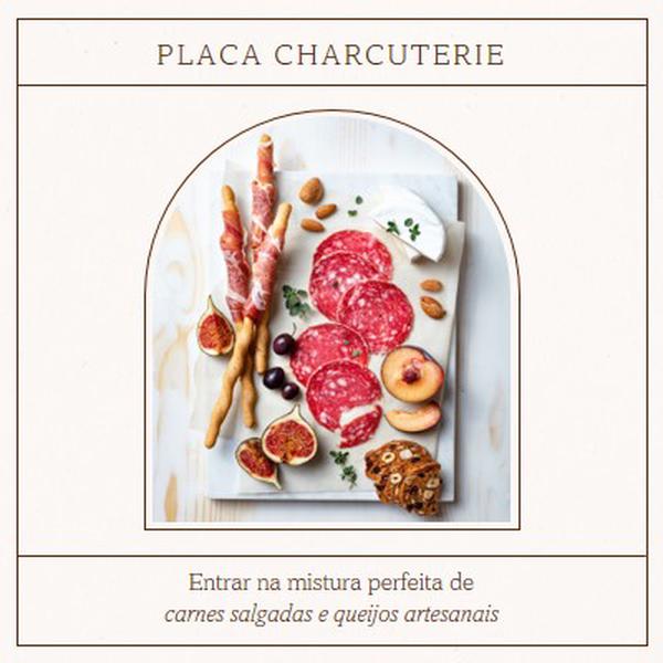 Charcuterie e indulgência de queijo white minimal,clean,linear