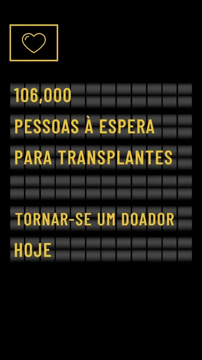 Torne-se um dador de órgãos hoje black modern-bold