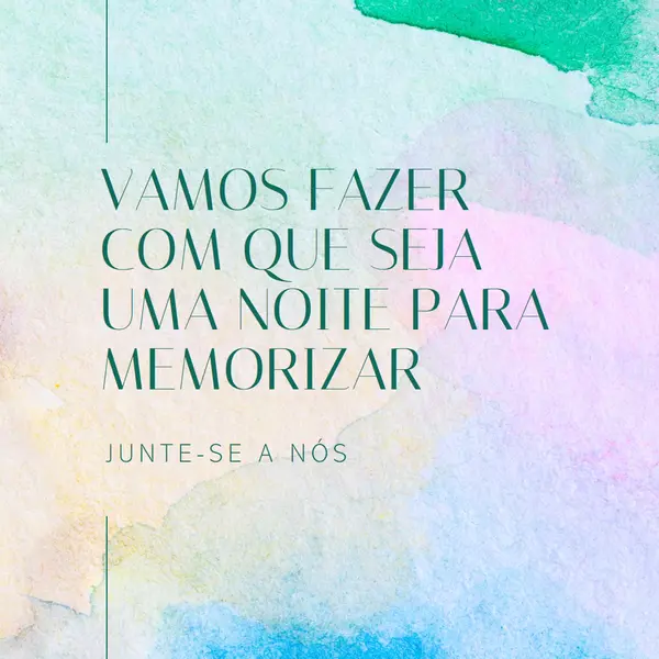 Vamos fazer com que seja uma noite para recordar green minimal,elegant,watercolor