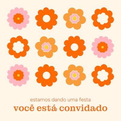 Estamos dando uma festa orange bold,fun,graphic