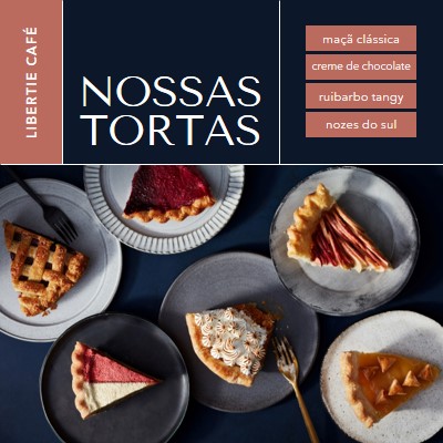 Aproveite nossas tortas blue simple,classic,organized