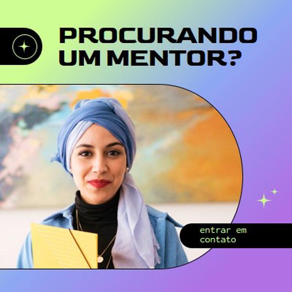 Procurando um mentor? purple modern,bold,gradient,geometric,photo,sparkle