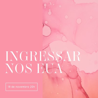 Junte-se a nós para um evento pink elegant,clean,watercolor,classic,simple,minimal