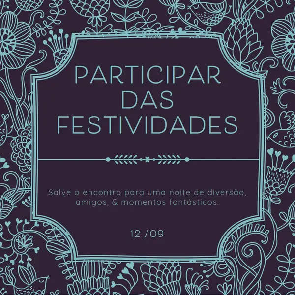 Participar das festividades blue elegant,classic,floral
