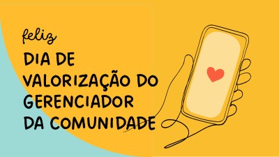 Aqui está para os gerentes da comunidade yellow whimsical-line