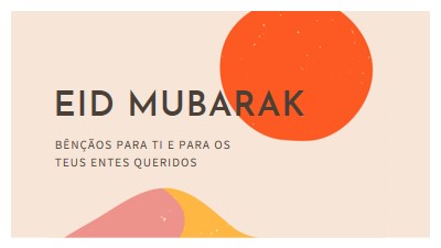 Bênçãos de Eid pink organic-simple