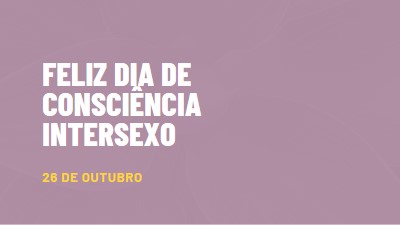 Feliz Dia de Sensibilização intersexo purple modern-bold