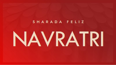 Feliz Sharada Navaratri red modern-simple