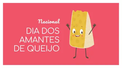 Dia Nacional dos Amantes do Queijo pink whimsical-color-block