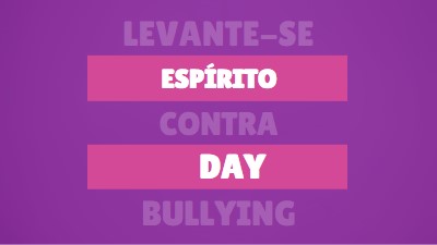 Enfrentar o bullying purple modern-bold