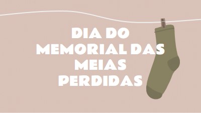 Dia do Memorial das Meias Perdidas brown whimsical-color-block