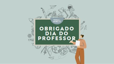 Grato pelos professores green modern-color-block