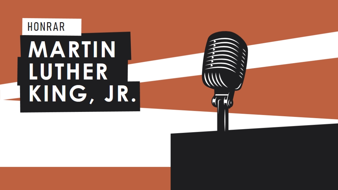 Homenageando MLK Jr. brown modern-bold