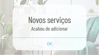 Notificação de serviço white modern-simple