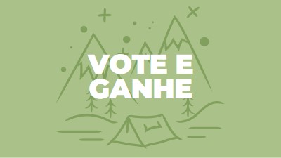 Votar e vencer green whimsical-line