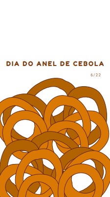 Anéis por dez orange whimsical-line