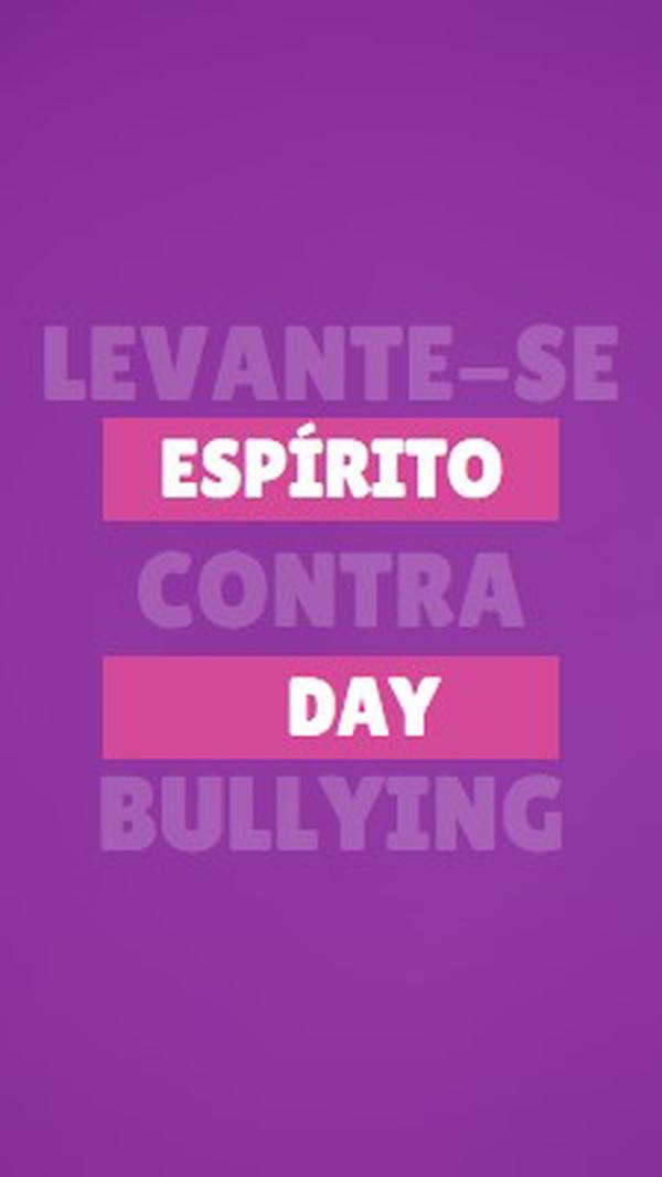 Enfrentar o bullying purple modern-bold