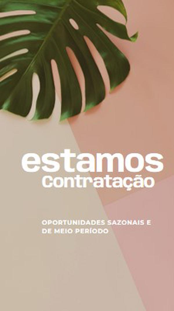 Estamos contratando trabalhadores sazonais pink modern-simple