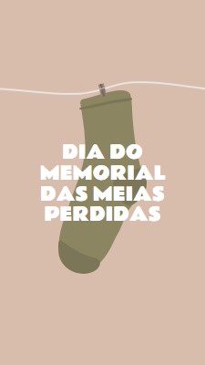 Dia do Memorial das Meias Perdidas brown whimsical-color-block