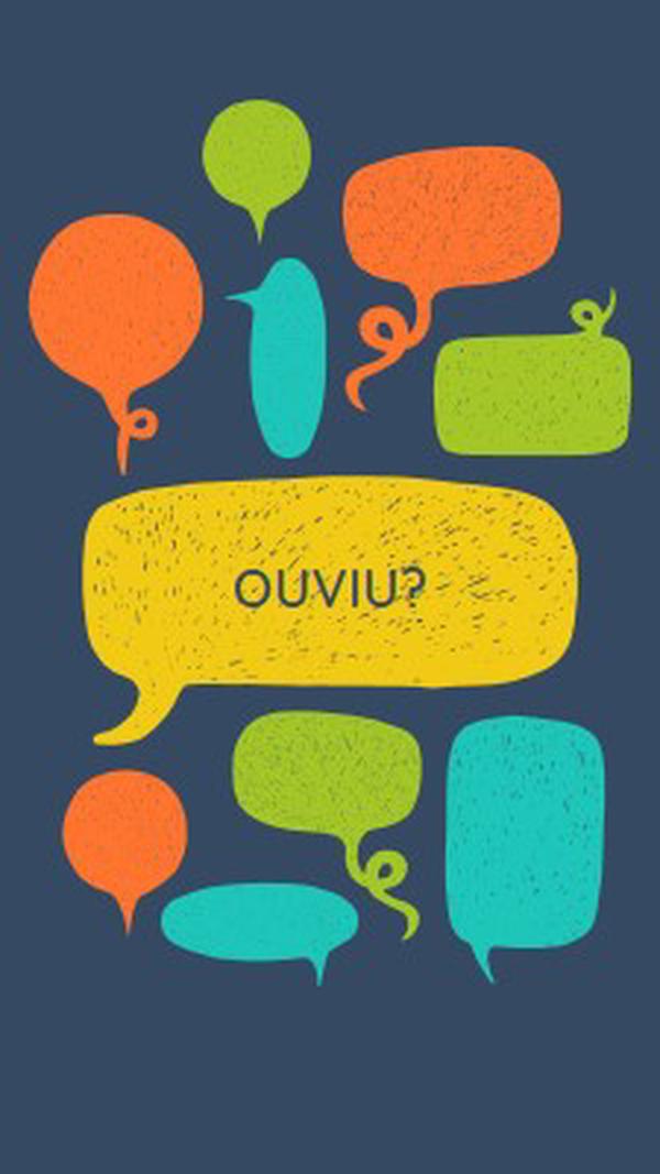 Falar a conversa blue whimsical-line