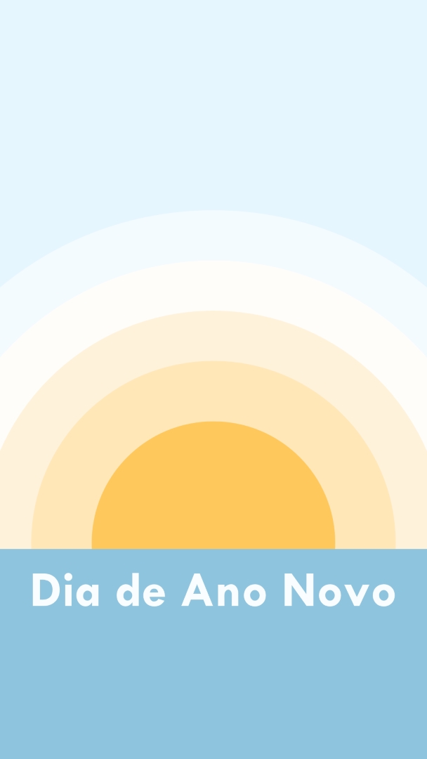 Sol do Dia de Ano Novo blue modern-simple