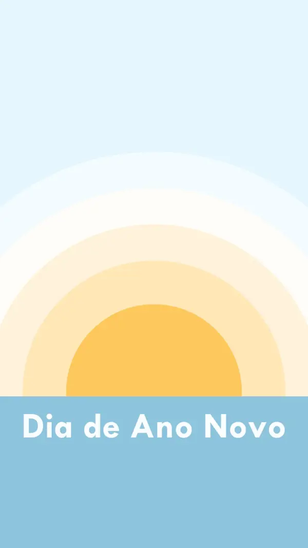 Sol do Dia de Ano Novo blue modern-simple