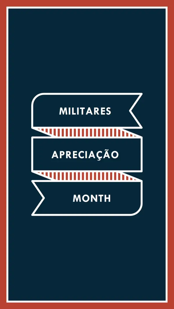 Celebrar o Mês de Apreciação Militar blue modern-simple