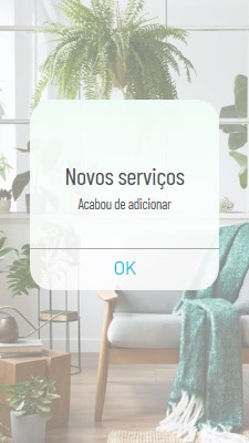 Notificação de serviço white modern-simple