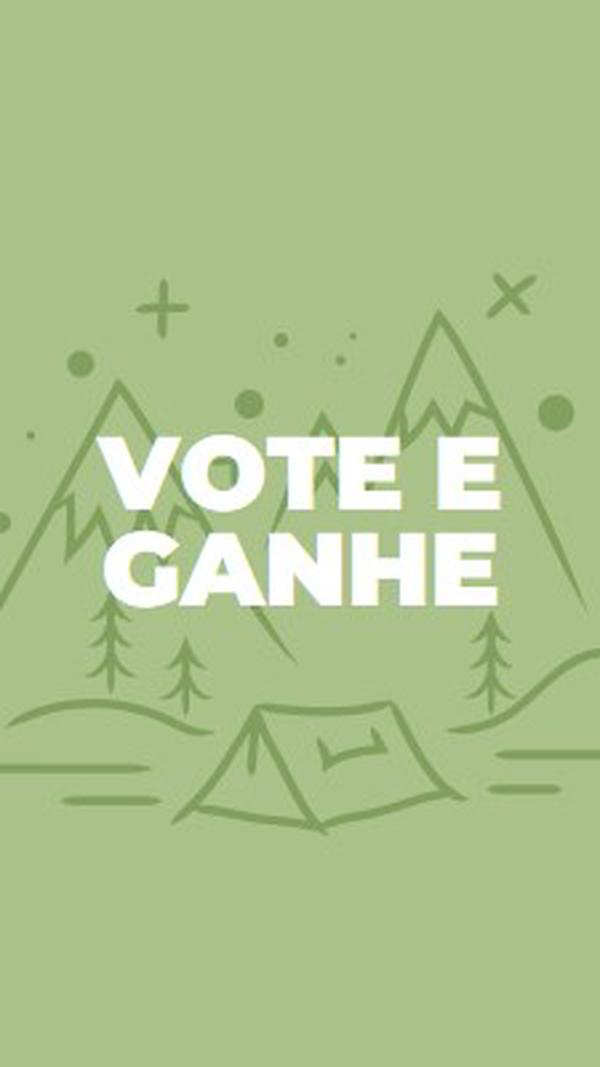 Votar e vencer green whimsical-line