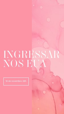 Junte-se a nós para um evento pink elegant,clean,watercolor,classic,simple,minimal