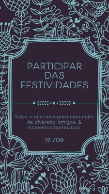 Participar das festividades blue elegant,classic,floral