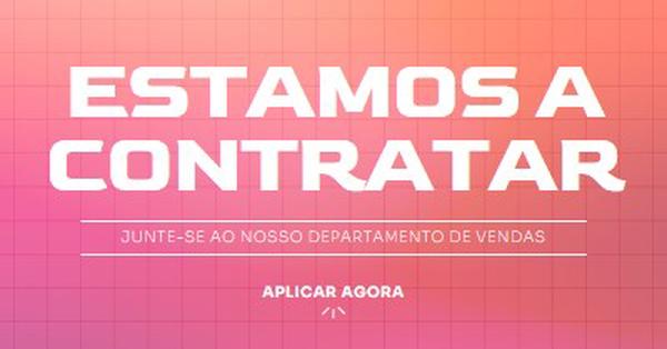 Estamos a contratar- junte-se a nós! pink simple,bold,gradient,grid,minimal,bright