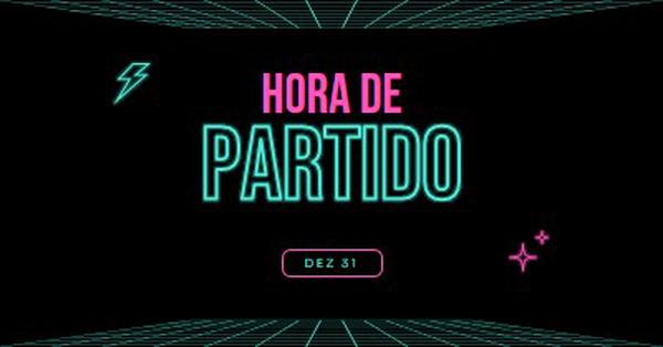 Hora de festejar black bold,neon,outline,grid,sci-fi