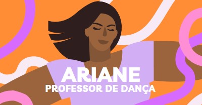 Conectar-se com o professor de dança purple simple,illustrated,squiggles,playful,graphic,bold