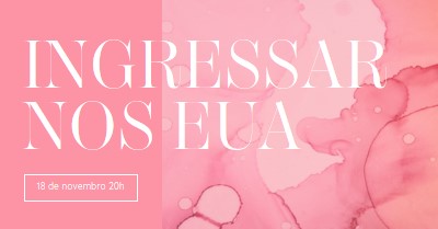 Junte-se a nós para um evento pink elegant,clean,watercolor,classic,simple,minimal