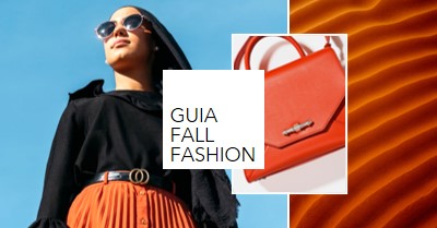 Guia de moda de outono orange modern,bold,collage